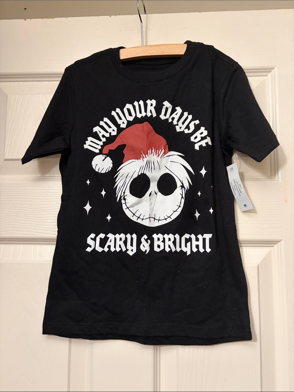 Kids Black Holiday Graphic Tee - Scary & Bright